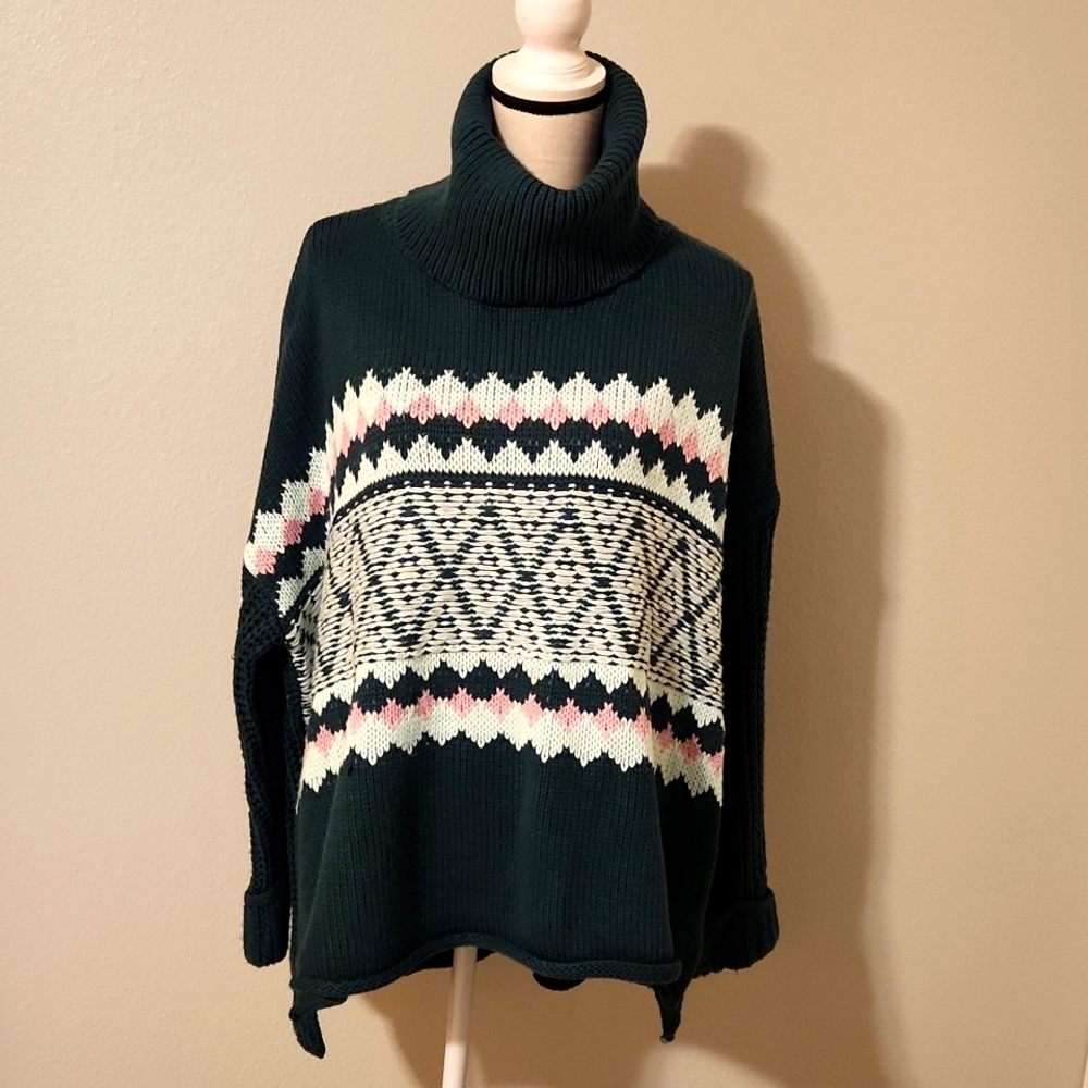 Limelush oversized holiday turtle neck knit sweater